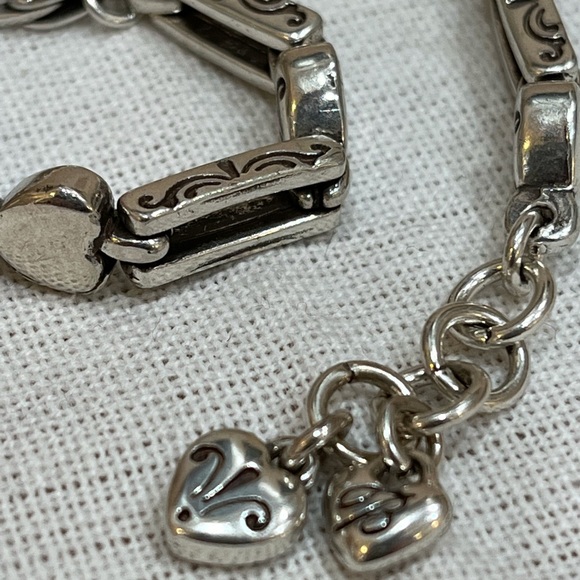 Brighton Silver Plate Heart Dangle Bracelet - Picture 2 of 7